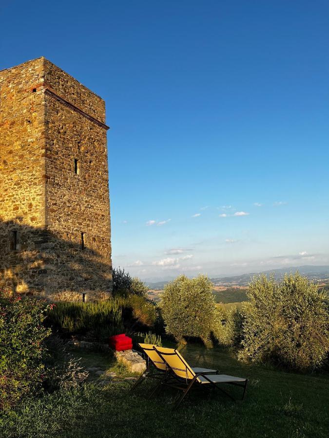 Medieval Tower In Umbria With Swimming Pool Montelagello Екстериор снимка